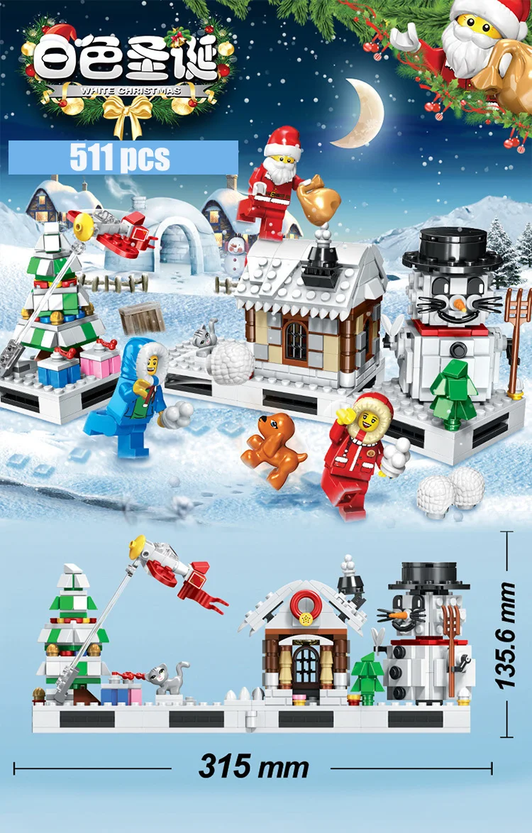 Technic Winter Holiday Santa Claus Building Blocks Designer Christmas Train Tree Mini Bell Figures Bricks Toys for Kids Gifts
Technic Winter Holiday Santa Claus Building Blocks Designer Christmas Train Tree Mini Bell Figures Bricks Toys for Kids Gifts