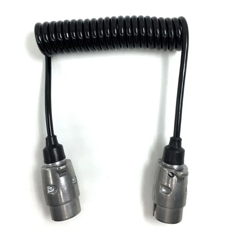 7 Pin Metal Trailer Plugs w/curly extension Cable Lead 1.5M Male To Male 12V Trailer Lighting Board Caravan E7CA
7 Pin Metal Trailer Plugs w/curly extension Cable Lead 1.5M Male To Male 12V Trailer Lighting Board Caravan E7CA