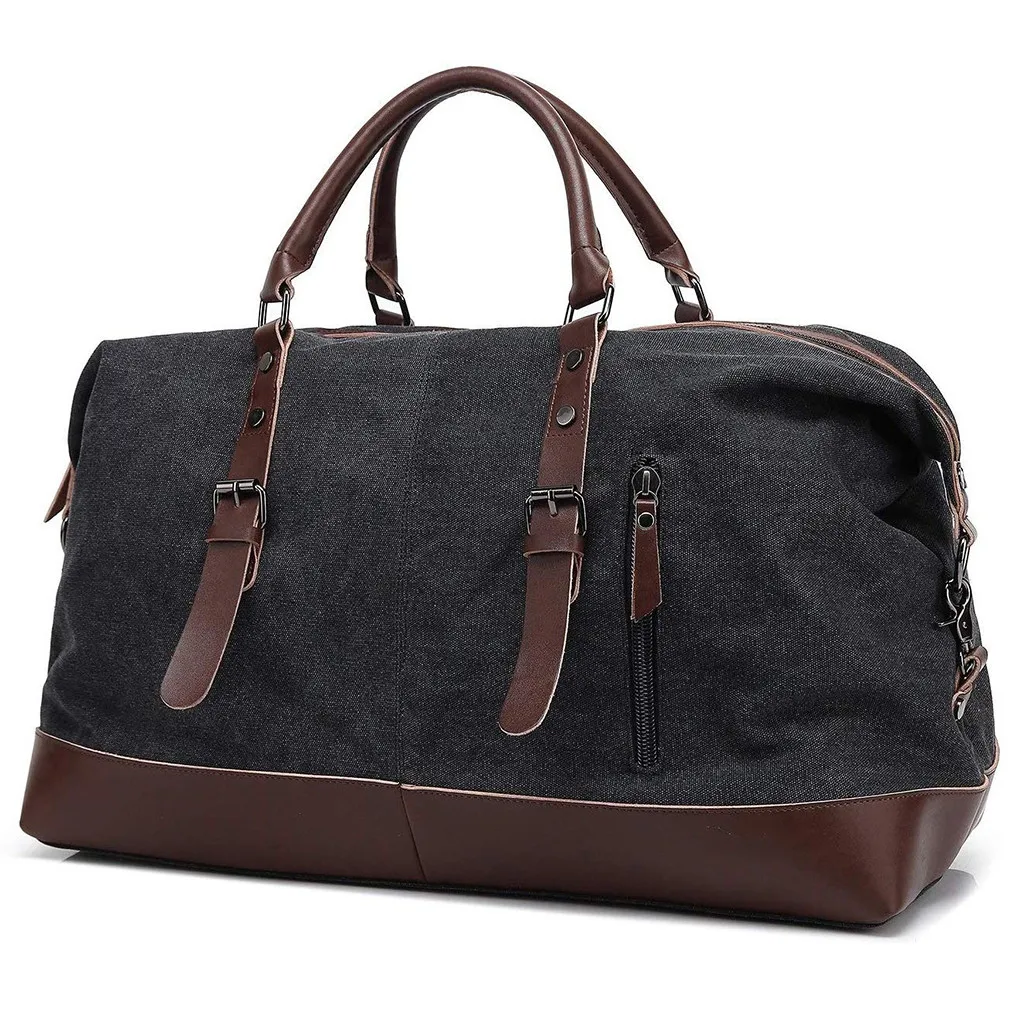 Leisure Outdoor Travel Bag Large Men And Women Universal Wash Canvas With Leather Capacity Single Shoulder Messenger Black Bag
Leisure Outdoor Travel Bag Large Men And Women Universal Wash Canvas With Leather Capacity Single Shoulder Messenger Black Bag