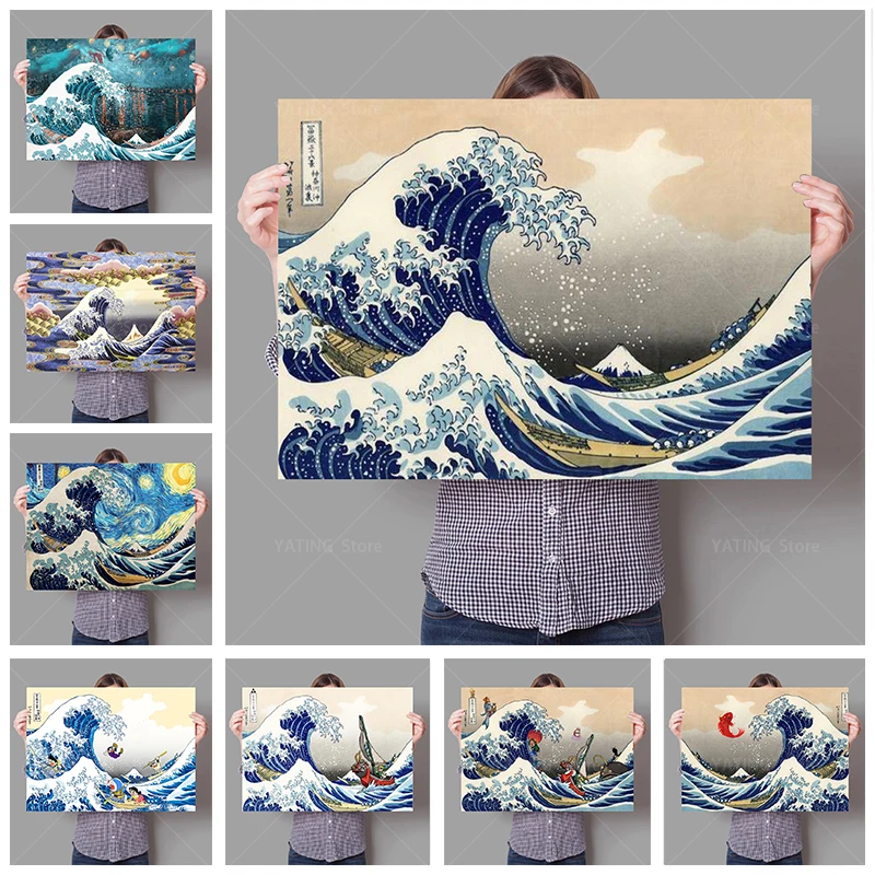 Kanagawa Ukiyo-e Giant Wave Poster Picture Japanese Art Retro Canvas Painting Wall Art Prints Home Living Room Decoration Mural
Kanagawa Ukiyo-e Giant Wave Poster Picture Japanese Art Retro Canvas Painting Wall Art Prints Home Living Room Decoration Mural
