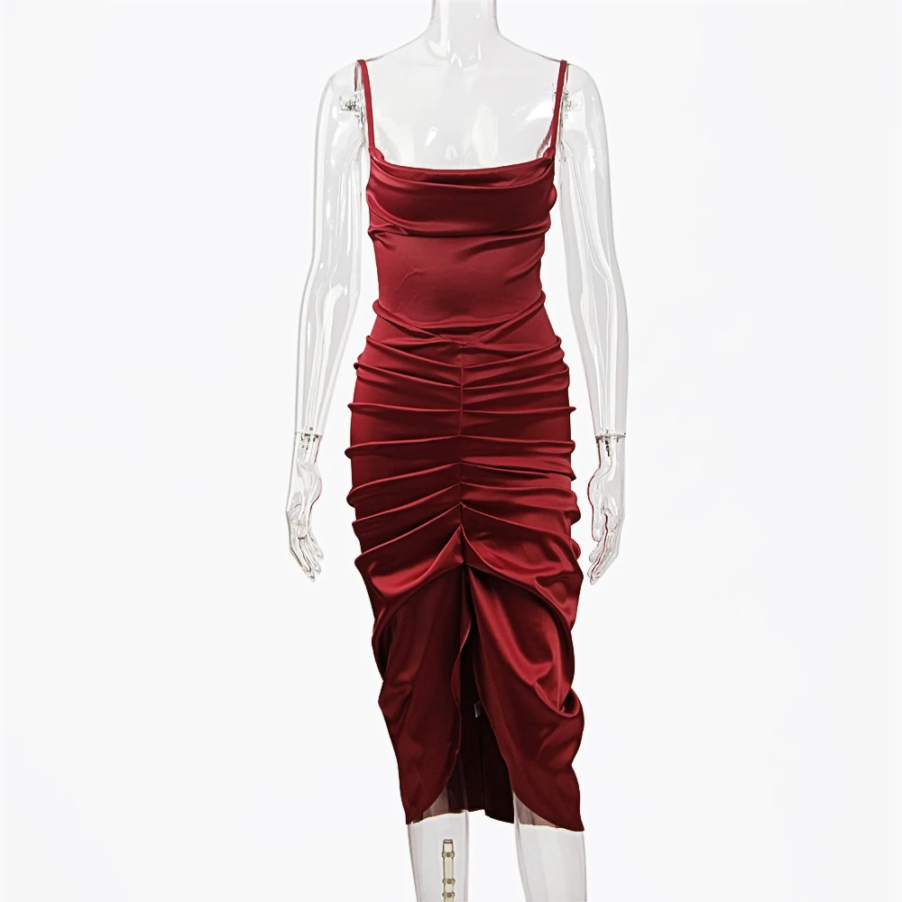 SLADUO New Summer Women Spaghetti Strap Sleeveless Midi Club Dress Sexy Wine Red Draped Celebrity Evening Runway Party Dress2021
SLADUO New Summer Women Spaghetti Strap Sleeveless Midi Club Dress Sexy Wine Red Draped Celebrity Evening Runway Party Dress2021