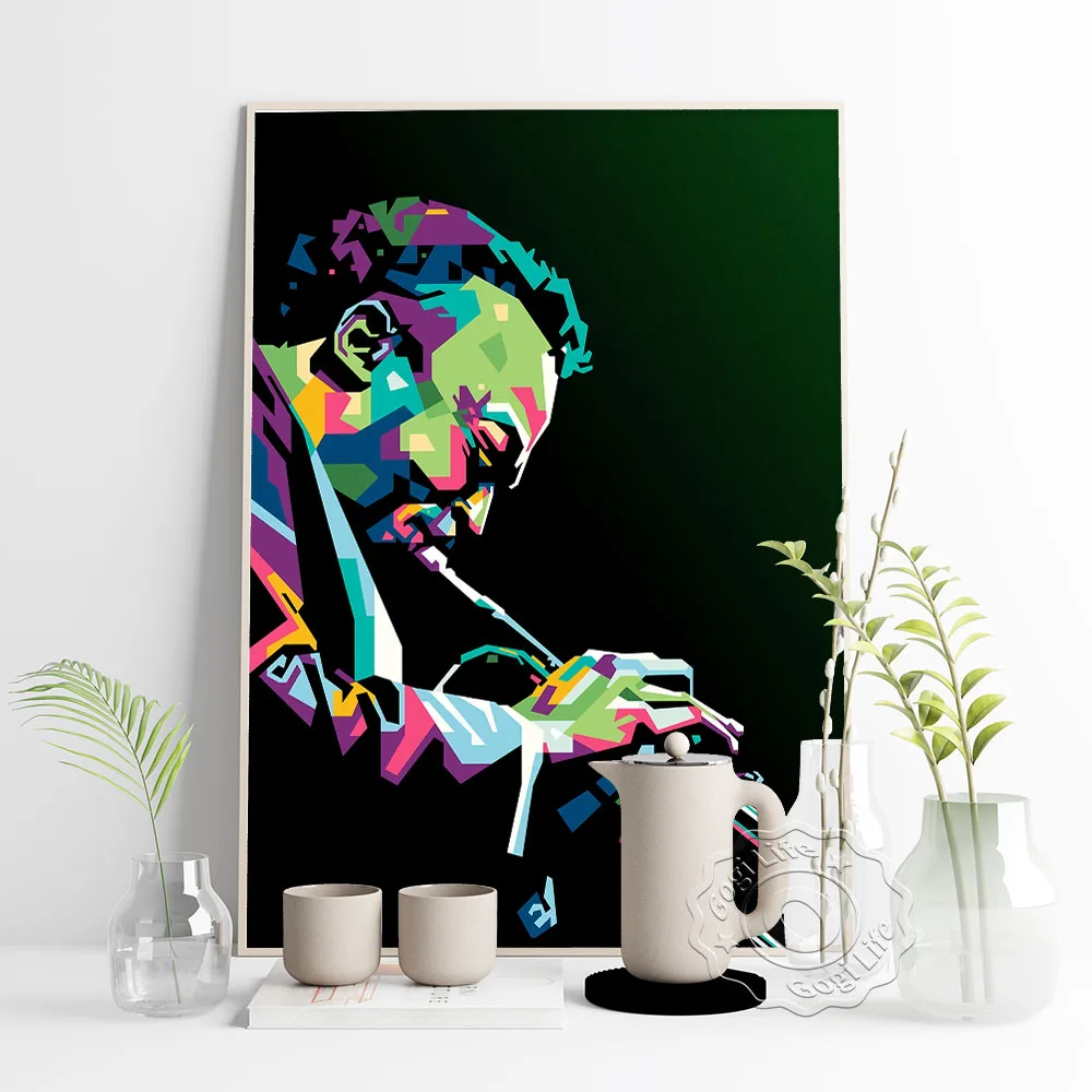 Американский джазовый экшн майль Дэвис холст картина плакат Trumpeter проводник