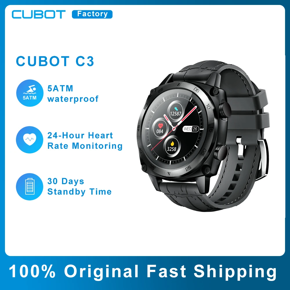 Смарт-часы Cubot C3 мужские спортивные водонепроницаемые, 5 АТМ, пульсометр, для телефонов на базе Android и iOS
Смарт-часы Cubot C3 мужские спортивные водонепроницаемые, 5 АТМ, пульсометр, для телефонов на базе Android и iOS