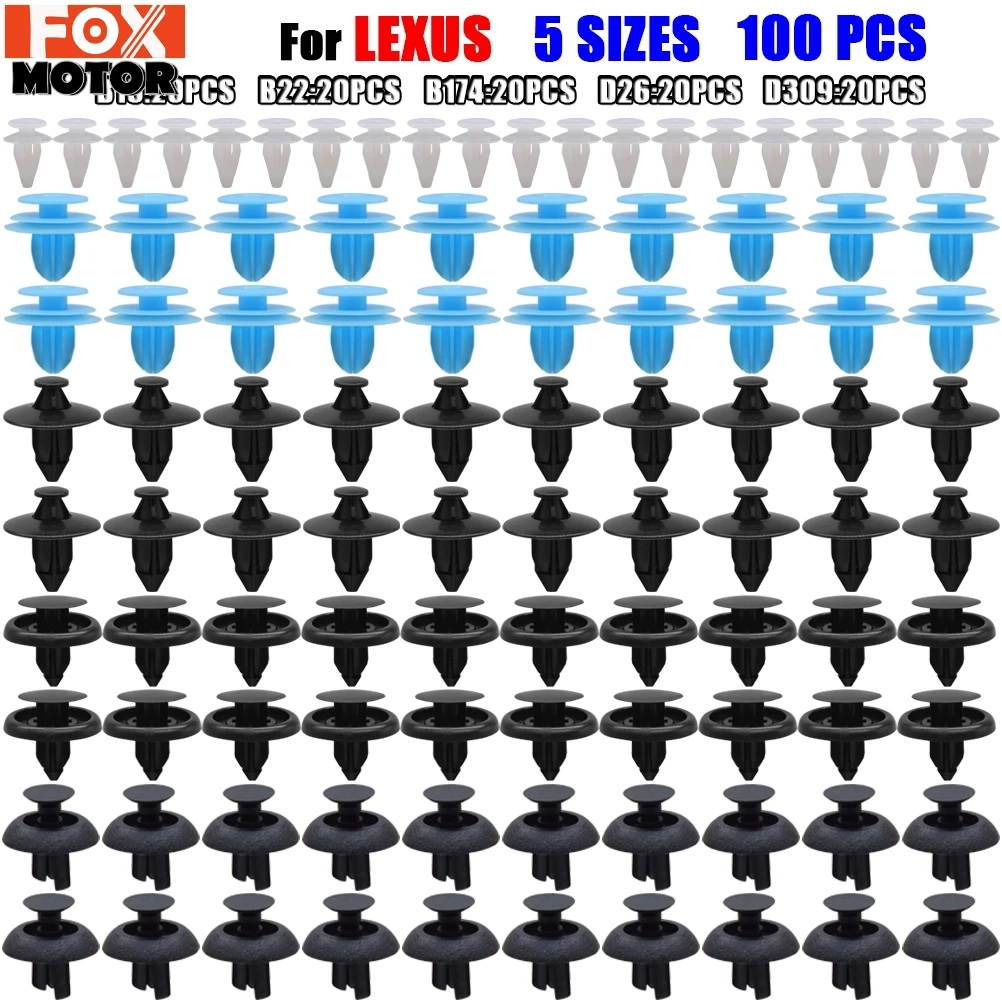 Автомобильный Крепеж 100X5 размеров, фиксатор для бампера, панели для Lexus IS200 CT200H GS300 RX400H/450H
Автомобильный Крепеж 100X5 размеров, фиксатор для бампера, панели для Lexus IS200 CT200H GS300 RX400H/450H