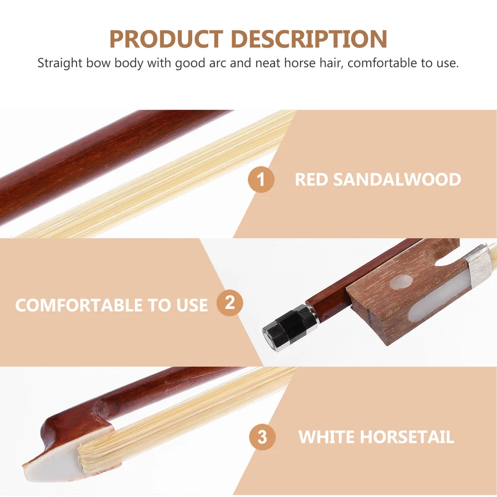 1/10 Horse Hair Violin Bow Well Balanced Practice Violin Bow for Beginner Student 
1/10 Horse Hair Violin Bow Well Balanced Practice Violin Bow for Beginner Student
