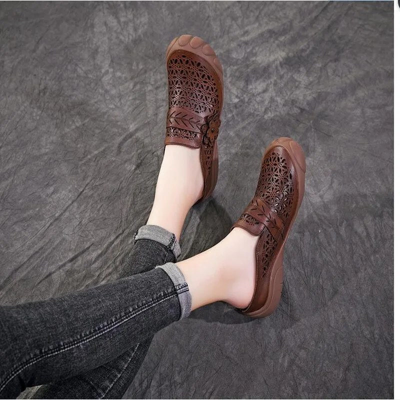 GKTINOO 2021 Cut-outs Women Shoes Slippers Summer Comfortable Retro Flower Flat Sandals Genuine Leather Lady Slides Shoes
GKTINOO 2021 Cut-outs Women Shoes Slippers Summer Comfortable Retro Flower Flat Sandals Genuine Leather Lady Slides Shoes