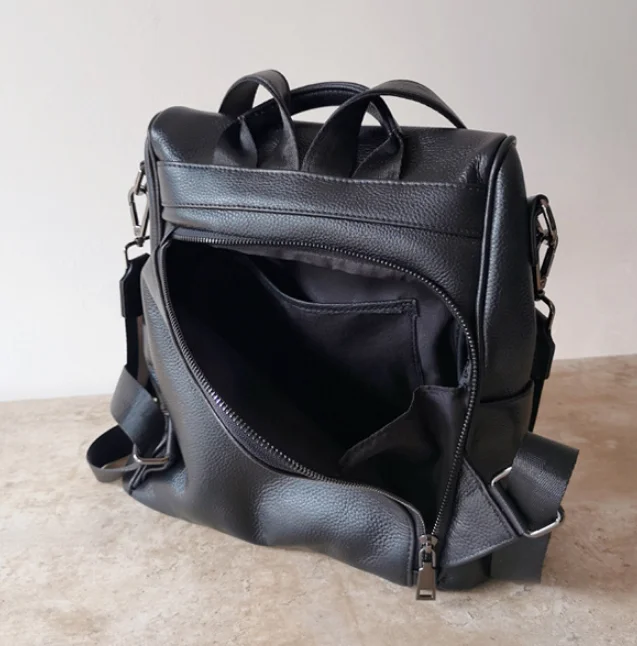 Рюкзак женский из воловьей кожи на плечо DF148 | Багаж и сумки