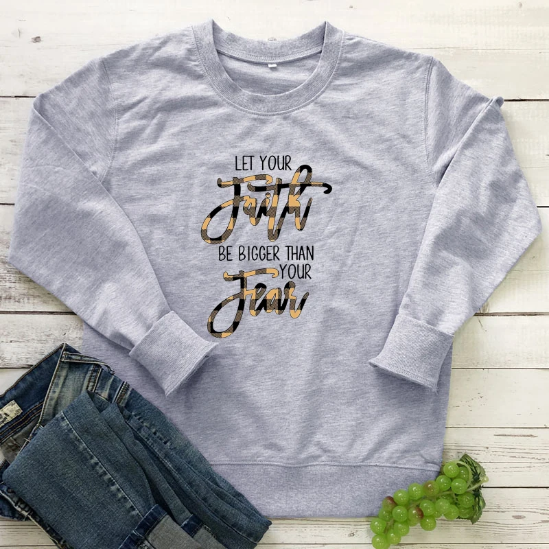 Let Your Faith Be Bigger Than Your Fear Plaid Colored Sweatshirt Inspiring Religious Women Christian Pullovers Sweatshirts
Let Your Faith Be Bigger Than Your Fear Plaid Colored Sweatshirt Inspiring Religious Women Christian Pullovers Sweatshirts