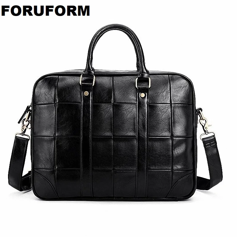 New PU Leather Plaid Designer Men Briefcase Business Big Handbag computer bag Laptop Shoulder Bag Office Trend
New PU Leather Plaid Designer Men Briefcase Business Big Handbag computer bag Laptop Shoulder Bag Office Trend