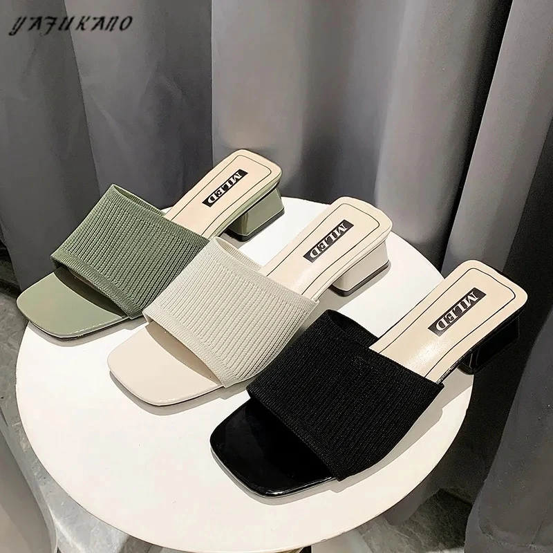 Women's Shoes Slippers Outdoor Elegant Square Toe Slides 2021 Summer New Fashion Knitted Stretch Open Toe Thick Sandals AC659
Women's Shoes Slippers Outdoor Elegant Square Toe Slides 2021 Summer New Fashion Knitted Stretch Open Toe Thick Sandals AC659