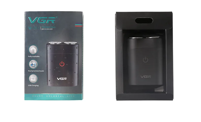 VGR Electric Shaver for Men 2 Floating Head Portable Waterproof Razor Shavers USB Rechargeable Shaving Machine V-311 
VGR Electric Shaver for Men 2 Floating Head Portable Waterproof Razor Shavers USB Rechargeable Shaving Machine V-311
