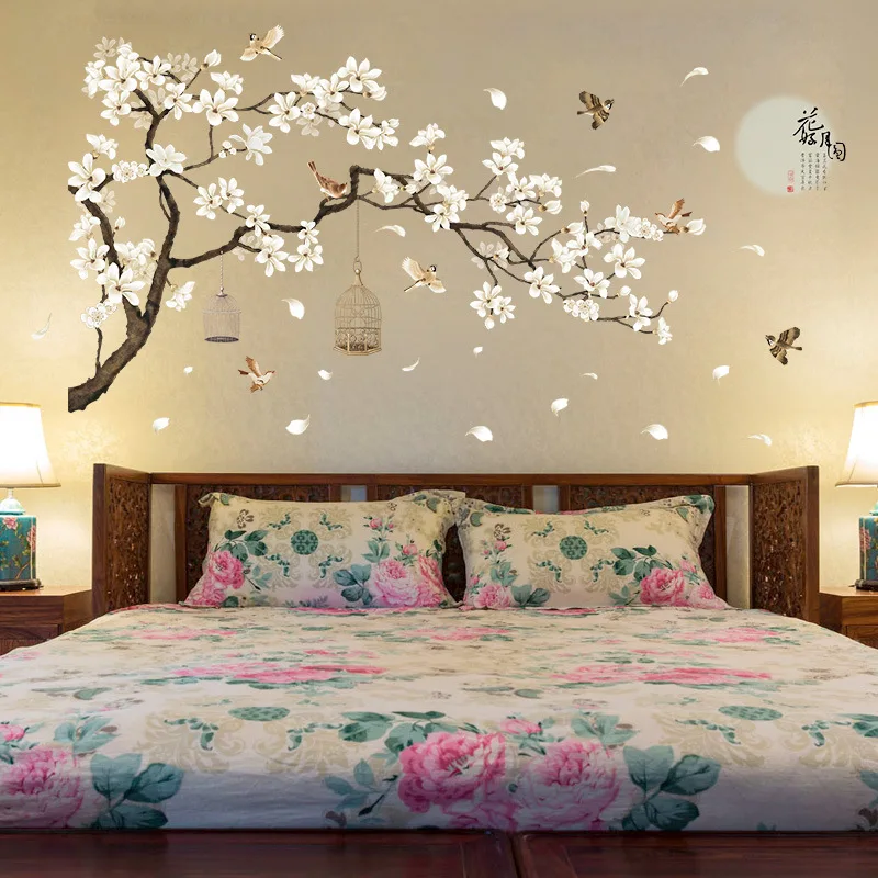 187*128cm Big Size Tree Wall Stickers Birds Flower Home Decor Wallpapers for Living Room Bedroom DIY Vinyl Rooms Decoration
187*128cm Big Size Tree Wall Stickers Birds Flower Home Decor Wallpapers for Living Room Bedroom DIY Vinyl Rooms Decoration
