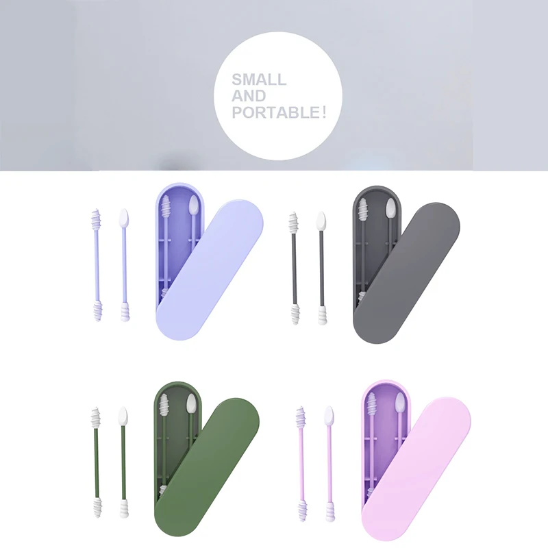 2 Pcs Deciniee Reusable Cotton Swabs Portable Silicone Can Wash Swab For Ear Cleaning Cosmetic Personal Skin Care Makeup Brush
2 Pcs Deciniee Reusable Cotton Swabs Portable Silicone Can Wash Swab For Ear Cleaning Cosmetic Personal Skin Care Makeup Brush