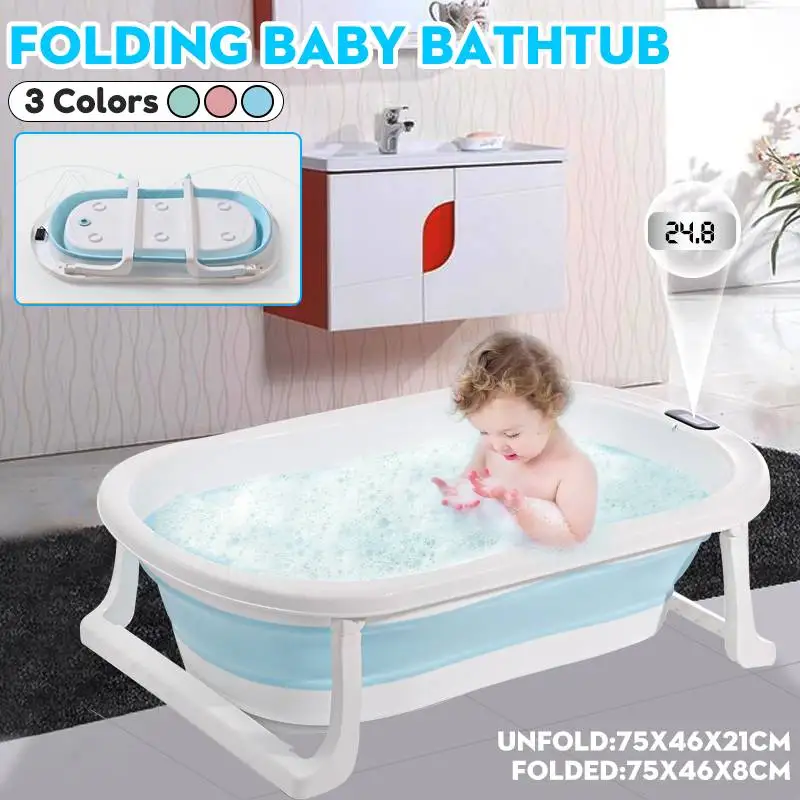 Portable Folding Baby Bathtub Temperature Sensing Children Lying Bath Barrel Oversize Thicken Baby Supplies Baby Bath Bracket
Portable Folding Baby Bathtub Temperature Sensing Children Lying Bath Barrel Oversize Thicken Baby Supplies Baby Bath Bracket