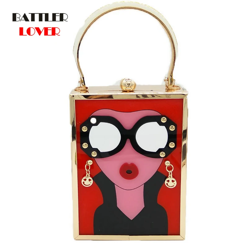 Women 2020 Fashion Acrylic Bag Creative Design Beauty Pattern Chains Rivet Handbags for Female Leather Shoulder Messenger Bags
Women 2020 Fashion Acrylic Bag Creative Design Beauty Pattern Chains Rivet Handbags for Female Leather Shoulder Messenger Bags