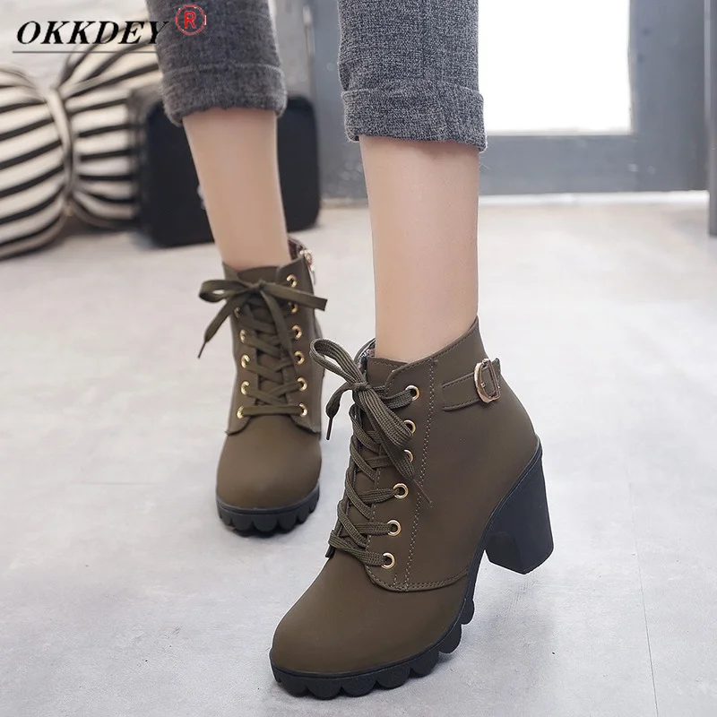 2021 autumn new high heel casual women's platform platform short boots round toe women's Martin short boots women's shoesOKKDEY
2021 autumn new high heel casual women's platform platform short boots round toe women's Martin short boots women's shoesOKKDEY