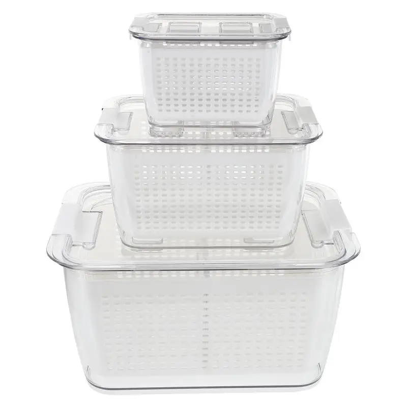 1Set Kitchen Drainage Storage Box Home Food Crisper Box Keep Fresh Food Box
1Set Kitchen Drainage Storage Box Home Food Crisper Box Keep Fresh Food Box