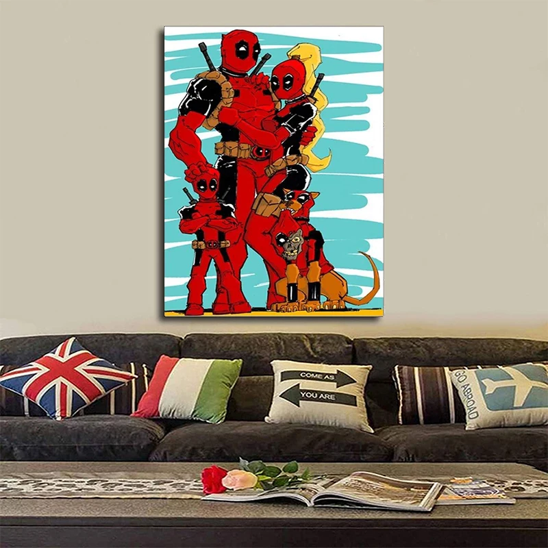 Funny Deadpool Family Posters and Prints Marvel Superhero Canvas Painting Wall Art Print Canvas Home Decor Children's Gifts
Funny Deadpool Family Posters and Prints Marvel Superhero Canvas Painting Wall Art Print Canvas Home Decor Children's Gifts