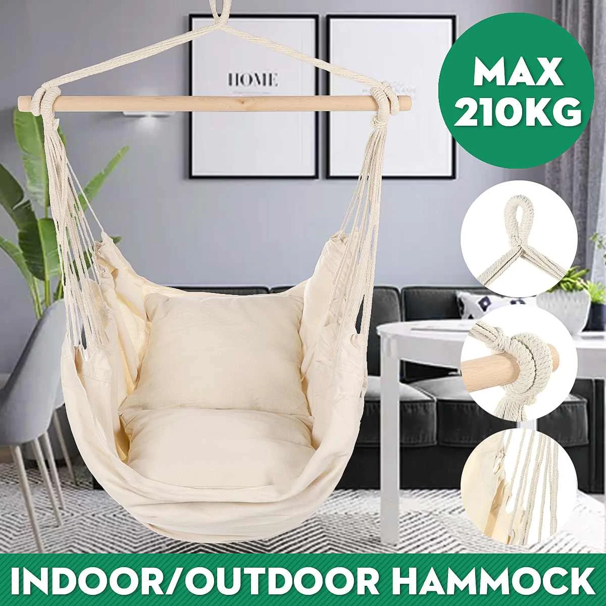 HOT Indoor Outdoor Fringed Camping Hammock Swing Chair with pillows Garden Hanging Chair Travel For Child Adult 120kg Capacity
HOT Indoor Outdoor Fringed Camping Hammock Swing Chair with pillows Garden Hanging Chair Travel For Child Adult 120kg Capacity