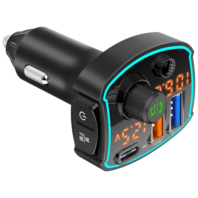 Car Bluetooth 5.0 FM transmitter Dual LCD display Mp3 Player Handsfree Car Kit 
Car Bluetooth 5.0 FM transmitter Dual LCD display Mp3 Player Handsfree Car Kit