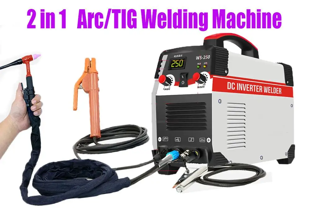 Сварочный аппарат Tig 110V 220V Power TIG250 импульсная дуга 2 в 1 профессиональный сварочный