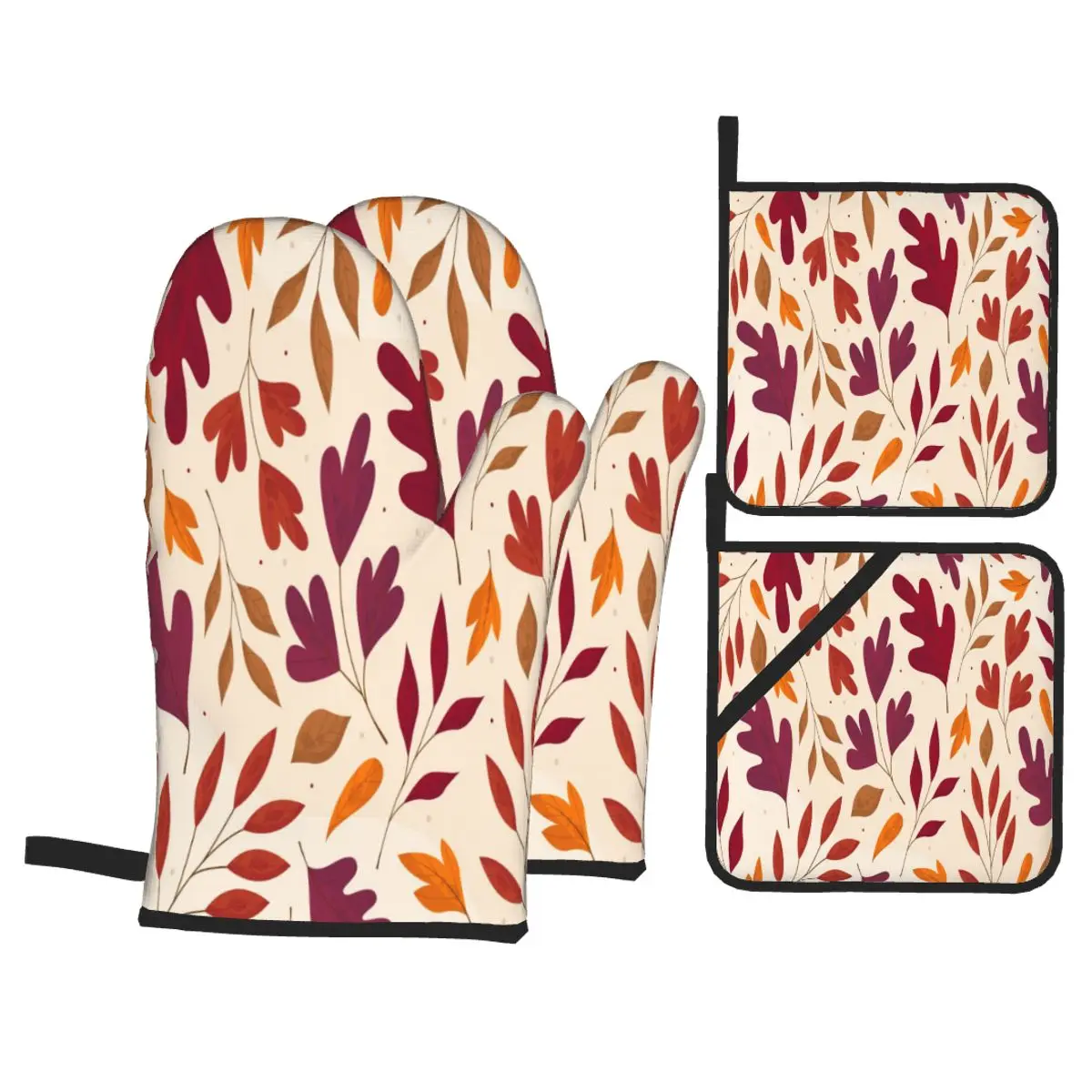 4pcs Kitchen Gloves Insulation Pad Cooking Microwave Gloves Autumn Leaves Background Baking BBQ Oven Potholder Pad Oven Mitts
4pcs Kitchen Gloves Insulation Pad Cooking Microwave Gloves Autumn Leaves Background Baking BBQ Oven Potholder Pad Oven Mitts