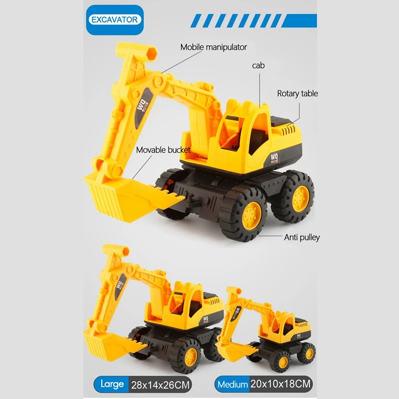 20-26cm Truck Construction Vehicles Model Toys Children Educational Imitation Inertia Multifunction Kid Excavator Toy 
20-26cm Truck Construction Vehicles Model Toys Children Educational Imitation Inertia Multifunction Kid Excavator Toy