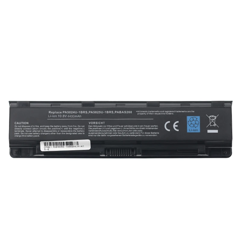Аккумулятор PA5024U для ноутбука Toshiba Satellite C800 C850 C870 L800 L830 L840 L850 L855 L870 PA5025U 1BRS PABAS260 4200