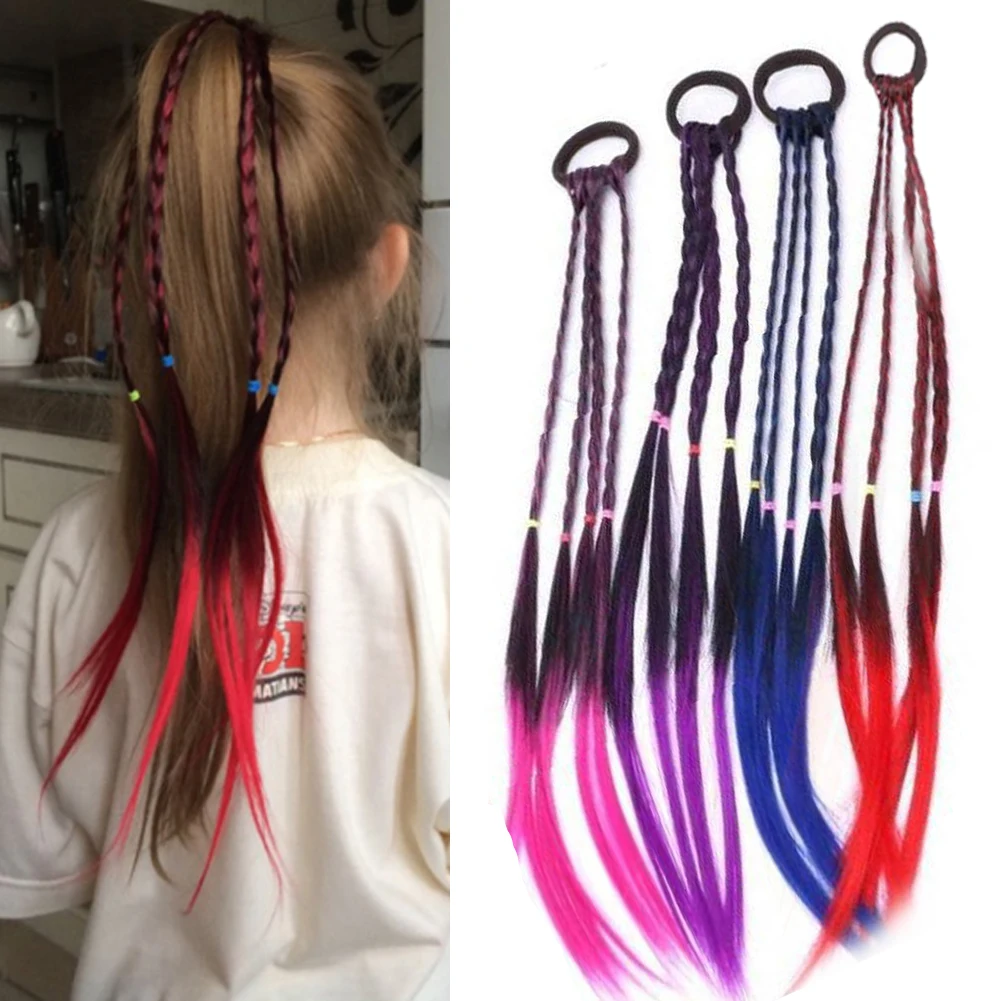 Fake Braids Hair For Kids Girls Ponytail Ties Headbands Colorful Wigs Twist Braid Rope with Bowknot for Girls Hair Ornament
Fake Braids Hair For Kids Girls Ponytail Ties Headbands Colorful Wigs Twist Braid Rope with Bowknot for Girls Hair Ornament
