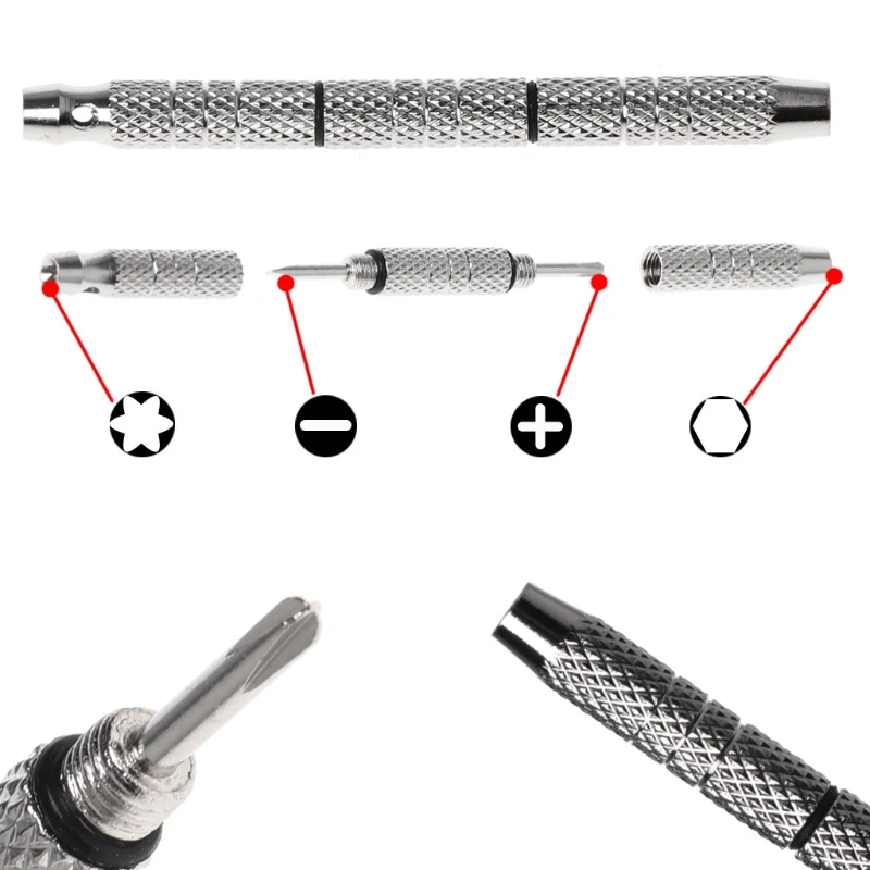 New High Quality 4 in 1 Screwdriver Watch Glasses Repair Tools Aluminum Steel Portable Mini Kits
New High Quality 4 in 1 Screwdriver Watch Glasses Repair Tools Aluminum Steel Portable Mini Kits