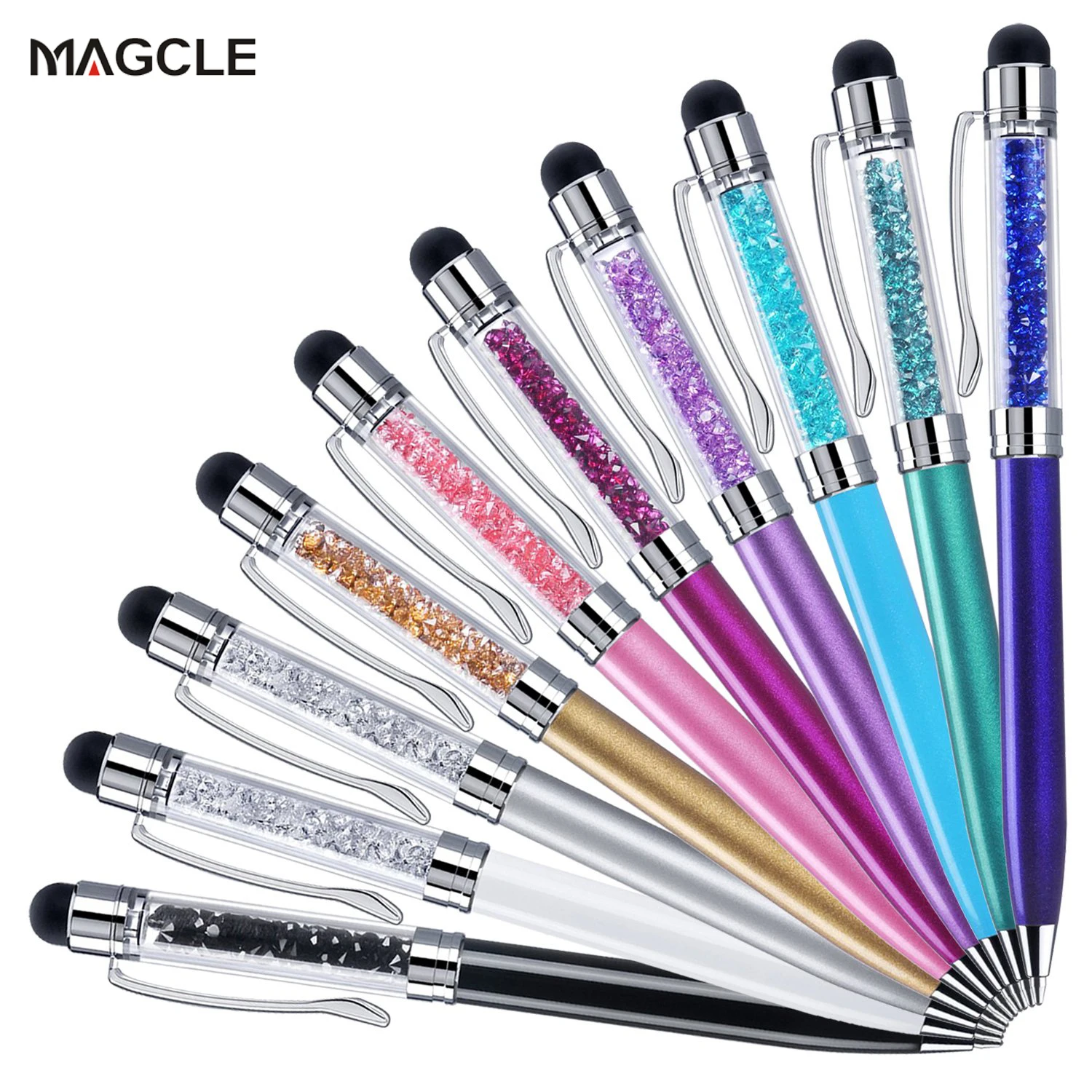 10pcs/lot Crystal Stylus Pen Diamond Ballpoint Pens Stationery Ballpen 2 In 1 Crystal Touch Screen Pen for Capacitive Screen
10pcs/lot Crystal Stylus Pen Diamond Ballpoint Pens Stationery Ballpen 2 In 1 Crystal Touch Screen Pen for Capacitive Screen