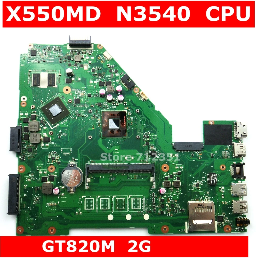X550MD N3540 CPU GT820M 2G материнская плата REV 2,0 для ASUS X550M Y582M X550MD X550MJ X552M Материнская плата ноутбука 100% протестирована 
X550MD N3540 CPU GT820M 2G материнская плата REV 2,0 для ASUS X550M Y582M X550MD X550MJ X552M Материнская плата ноутбука 100% протестирована