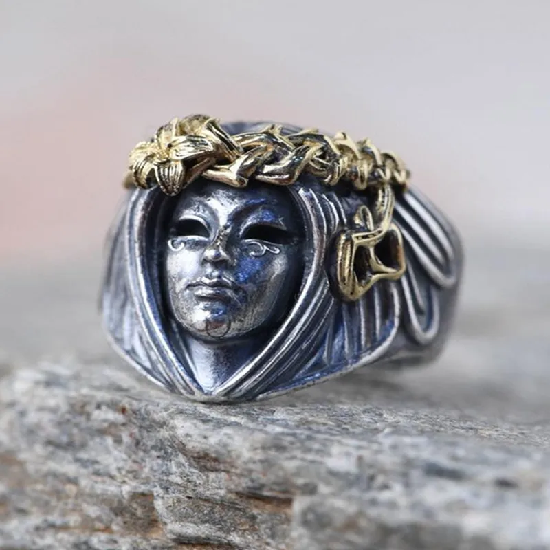 S925 Silver Retro Silver Copper Craft Index Finger Ring Men's Open Goddess Thai Silver Ring Wedding Supplies
S925 Silver Retro Silver Copper Craft Index Finger Ring Men's Open Goddess Thai Silver Ring Wedding Supplies