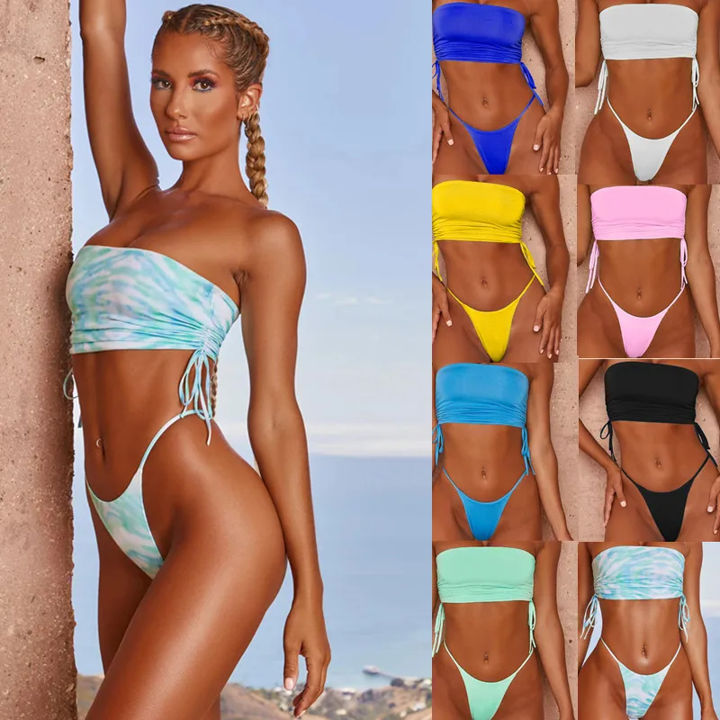Hirigin Sexy Women Bikini Set Pure Color Strapless Swimming Suit Women Swimwear 2021 Push Up Padded Bathing Suit Thong Biquini
Hirigin Sexy Women Bikini Set Pure Color Strapless Swimming Suit Women Swimwear 2021 Push Up Padded Bathing Suit Thong Biquini