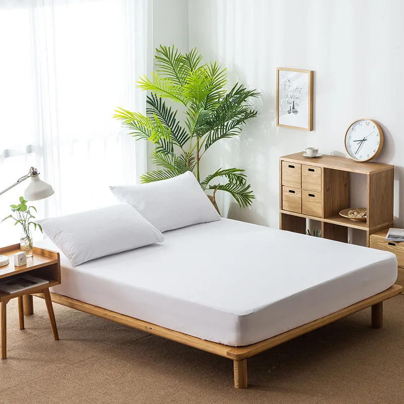Fitted Sheet Mattress Cover Solid Color Terry Cloth Waterproof Bedding Linens Bed Sheets With Elastic Band Queen Bedsheet
Fitted Sheet Mattress Cover Solid Color Terry Cloth Waterproof Bedding Linens Bed Sheets With Elastic Band Queen Bedsheet