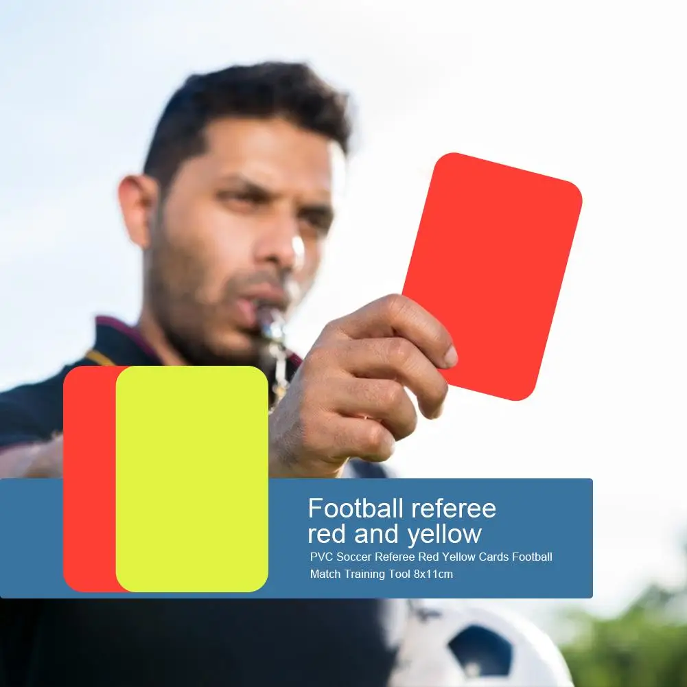 Professional Football Match Red And Yellow Cards Record Soccer Games Referee Equipment Tool 8x11cm For Soccer Match Accessories
Professional Football Match Red And Yellow Cards Record Soccer Games Referee Equipment Tool 8x11cm For Soccer Match Accessories