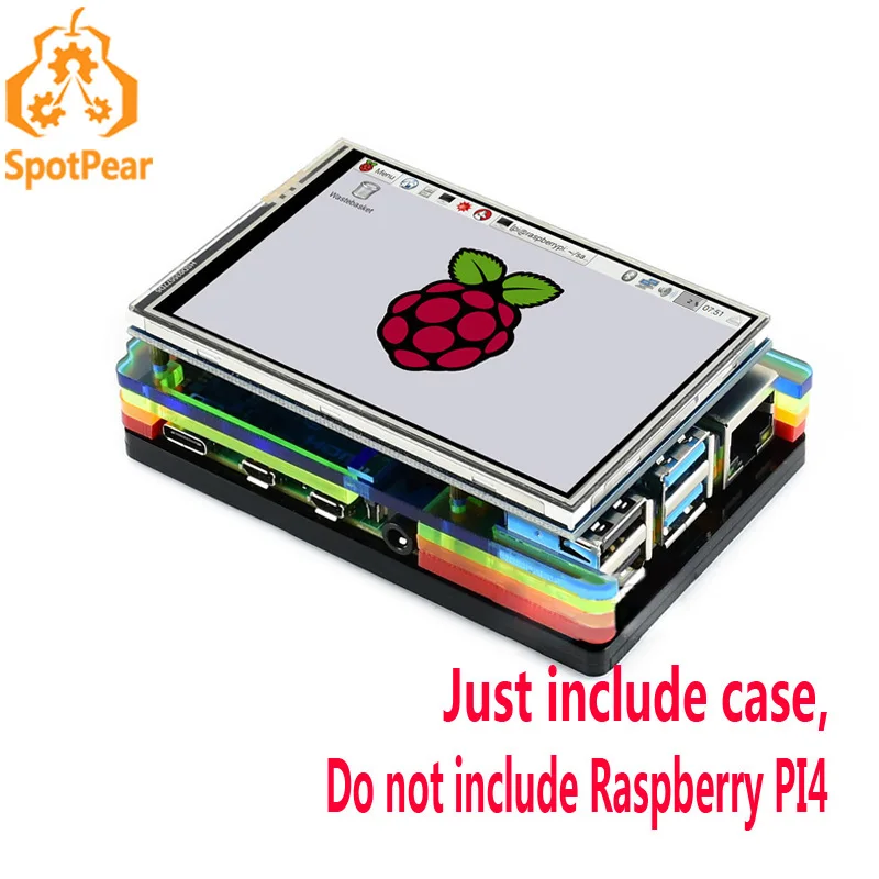 Фото Чехол для raspberry pi 4 model B 3 5 дюйма LCD дюйма|Демонстрационные стенды| |