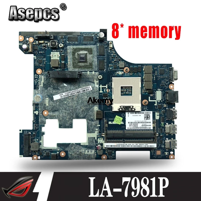 LA 7981P для lenovo G480 QIWG5_G6_G9 REV: 1 0 материнская плата ноутбука Тестовая 8 *