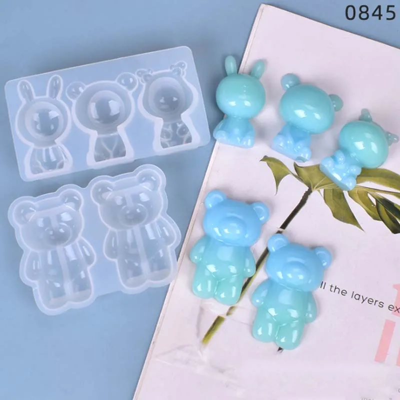 DIY Crystal Epoxy Mold Homemade Bear Doll Cute 3D Ornaments Jewelry Silicone Mold
DIY Crystal Epoxy Mold Homemade Bear Doll Cute 3D Ornaments Jewelry Silicone Mold