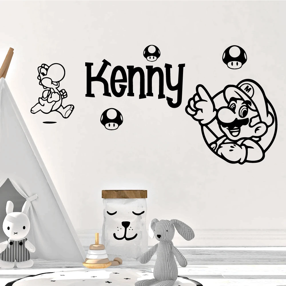 Custom Name Super Mario Self Adhesive Vinyl Wallpaper Removable Wall Sticker For Kids Room Decals
Custom Name Super Mario Self Adhesive Vinyl Wallpaper Removable Wall Sticker For Kids Room Decals