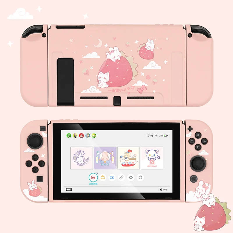 Geekshare Nintendo Switch Strawberry Rabbit Cute Pink Girl Fairy League Soft Tpu Cover Back Girp Shell For Nintend Switch
Geekshare Nintendo Switch Strawberry Rabbit Cute Pink Girl Fairy League Soft Tpu Cover Back Girp Shell For Nintend Switch