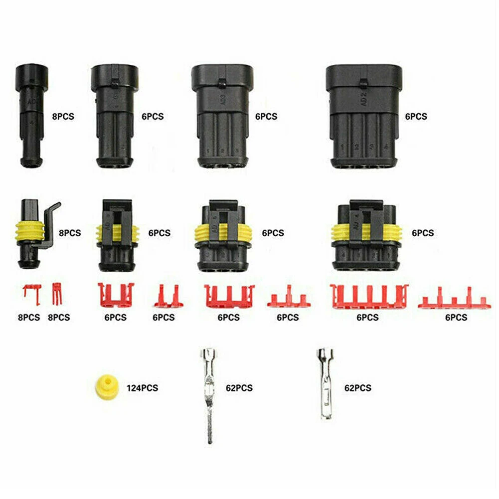 352pcs 1/2/3/4 Pin Way Super Seal Car Waterproof Electrical Wire Connector Plug 26 Sets Car Electrical Wire Connector Plug
352pcs 1/2/3/4 Pin Way Super Seal Car Waterproof Electrical Wire Connector Plug 26 Sets Car Electrical Wire Connector Plug
