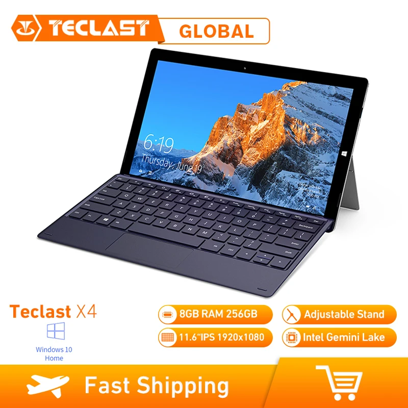 Teclast X4 2 в 1 планшет ноутбук 11 6 дюймов Windows 10 Celeron N4100 четырехъядерный ГГц 8 Гб RAM 256 ГБ