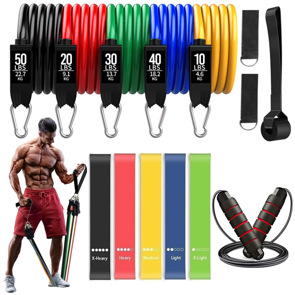 Fitness Resistance Bands Set Bodybuilding Home Gym Equipment Professional Weight Training Fitness Elastic Rubber Bands Expander
Fitness Resistance Bands Set Bodybuilding Home Gym Equipment Professional Weight Training Fitness Elastic Rubber Bands Expander