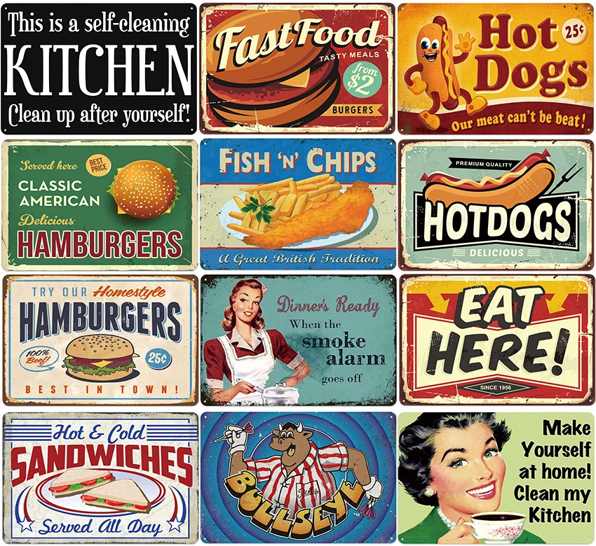 Hamburger Chicken Bakery ice lolly France Fried Tin Sign Vintage Store Retro Iron Painting Food Poster Art 20*30 CM
Hamburger Chicken Bakery ice lolly France Fried Tin Sign Vintage Store Retro Iron Painting Food Poster Art 20*30 CM