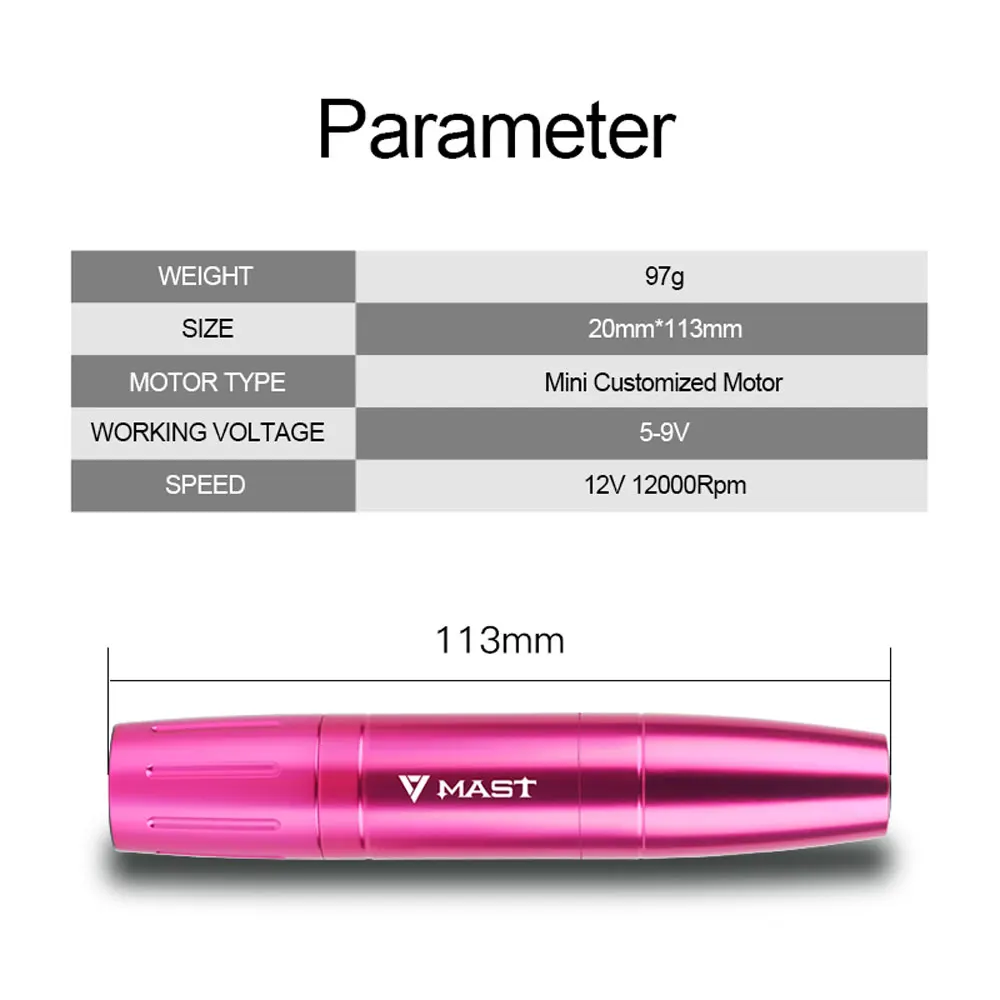 Мощный ротационный тату пистолет Mast RCA для перманентного макияжа машинка ручка