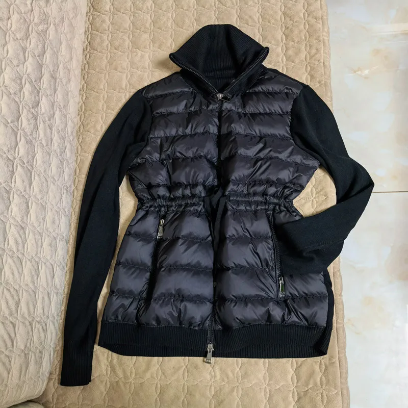 258439 Light Knit white Down Jacket Women Winter Jacket Ladies Long Sleeve Patchwork wool Knitted Zipper down Jacket M2
258439 Light Knit white Down Jacket Women Winter Jacket Ladies Long Sleeve Patchwork wool Knitted Zipper down Jacket M2