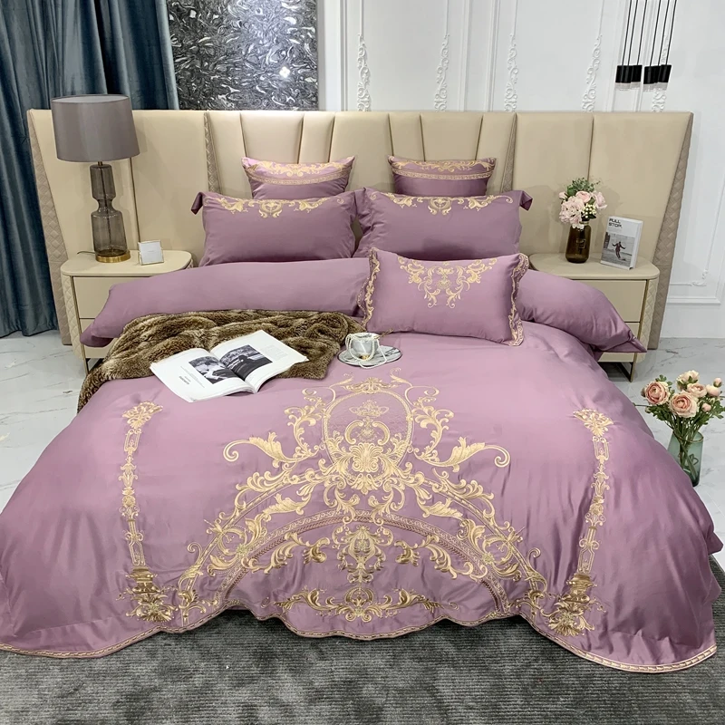 New Luxury Champagne 600TC Satin Silk Cotton Gold Royal Embroidery 4Pcs Bedding Set Duvet Cover Flat/Fitted Sheet Pillowcases
New Luxury Champagne 600TC Satin Silk Cotton Gold Royal Embroidery 4Pcs Bedding Set Duvet Cover Flat/Fitted Sheet Pillowcases
