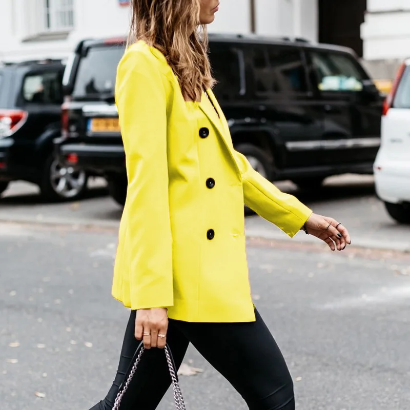Autumn Spring Office Lady Elegant Double-breasted Chic Blazer Coats Fashion Simple Solid Suit Jackets Women Casual Cardigan OL
Autumn Spring Office Lady Elegant Double-breasted Chic Blazer Coats Fashion Simple Solid Suit Jackets Women Casual Cardigan OL