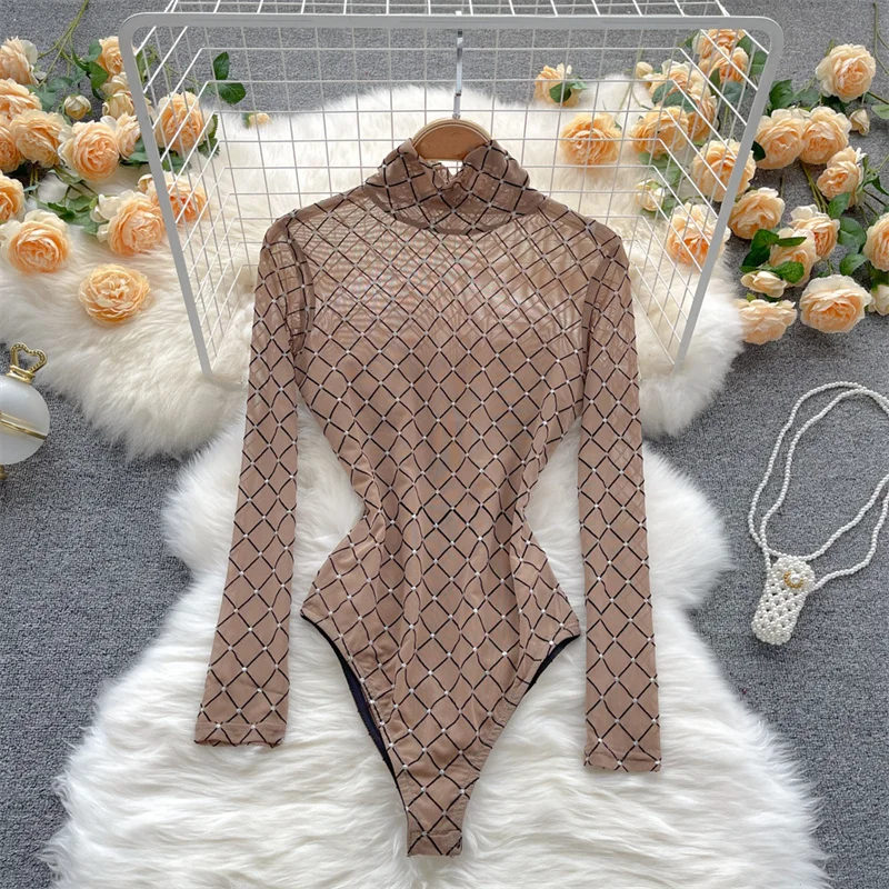 Боди женское с высоким воротником, облегающий элегантный клетчатый Топ с длинным рукавом, пикантная Повседневная облегающая уличная одежд...
Боди женское с высоким воротником, облегающий элегантный клетчатый Топ с длинным рукавом, пикантная Повседневная облегающая уличная одежд...